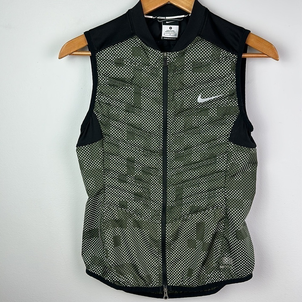 Nike Athletic 800 Down Filled Puffer Vest SM Aeroloft 3M Packable Warm Outdoor